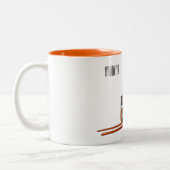 Gabelstapler-Cartoon Zweifarbige Tasse (Links)