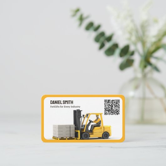 Gabelstapler-Code Visitenkarte (Stehend Vorderseite)