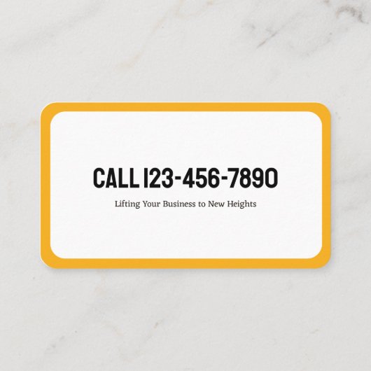 Gabelstapler-Code Visitenkarte (Rückseite)