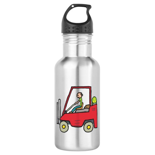Gabelstapler Edelstahlflasche (Vorderseite)