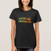 Gabelstapler Evolution Funny Gabelstapler Operator T-Shirt (Vorderseite)