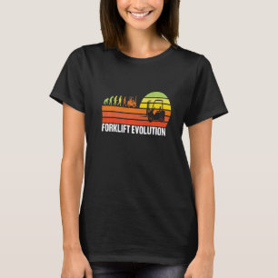 Gabelstapler Evolution Lustiger Gabelstaplerfahrer T-Shirt