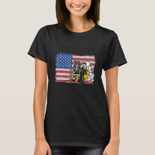 Gabelstapler für die US-amerikanische Flagge T-Shirt