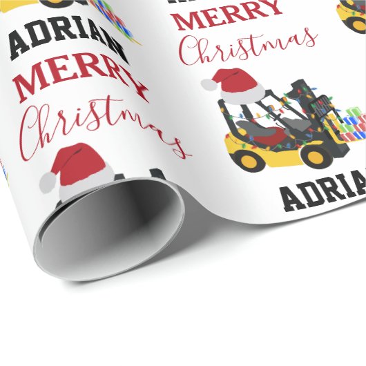 Gabelstapler Geschenkpapier (Rolleneckpunkt)