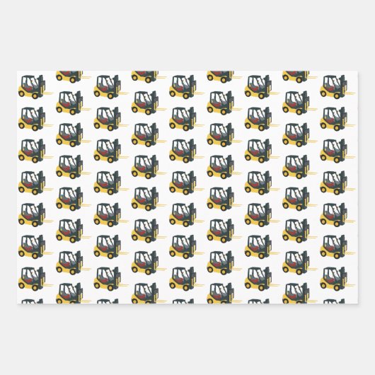 Gabelstapler Geschenkpapier Set (Vorderseite 2)