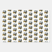 Gabelstapler Geschenkpapier Set (Vorderseite)