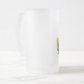 Gabelstapler-Glas-Tasse Mattglas Bierglas (Vorderseite Links)