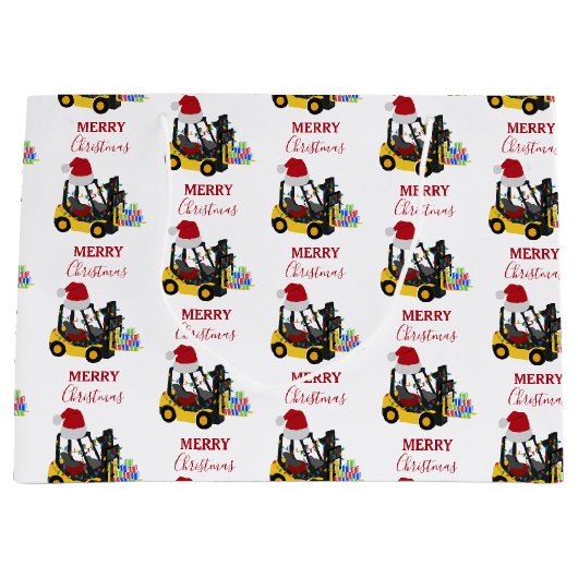 Gabelstapler Große Geschenktüte (Vorderseite)