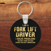 Gabelstapler Ich löse Probleme Schlüsselanhänger (Vorderseite)