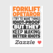 Gabelstapler Ich versuche, Dinge zu erstaunlichen Aufkleber (Blatt)