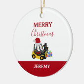 Gabelstapler Keramik Ornament (Links)