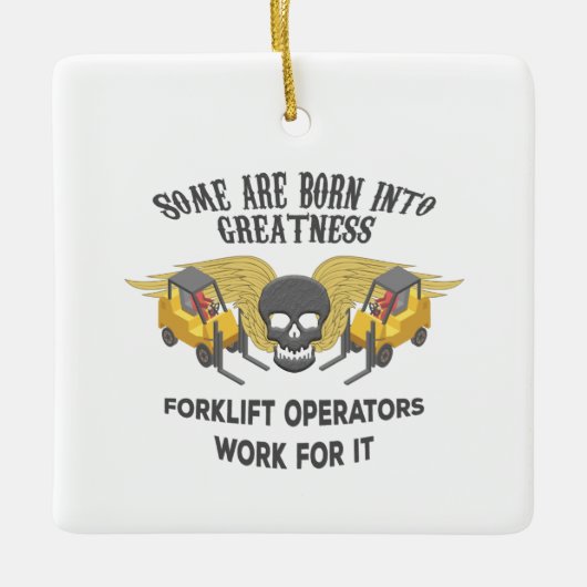 Gabelstapler Keramikornament (Vorderseite)