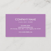 Gabelstapler, Logik - Beruflich Lila Visitenkarte (Rückseite)