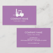 Gabelstapler, Logik - Beruflich Lila Visitenkarte (Vorne/Hinten)