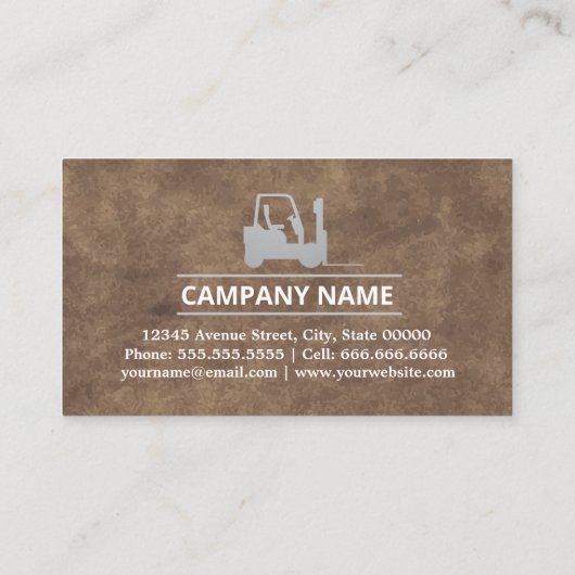 Gabelstapler, Logik - Beruflich Visitenkarte (Rückseite)