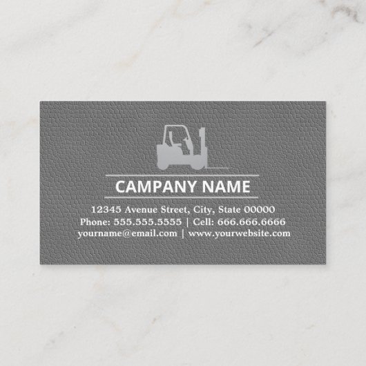 Gabelstapler, Logik - Beruflich Visitenkarte (Rückseite)