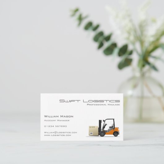 Gabelstapler, Logik - Berufliche Visitenkarte (Stehend Vorderseite)