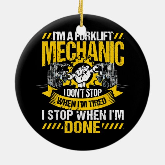 Gabelstapler-Mechanismus stoppen Sie nicht, wenn i Keramik Ornament (Hinten)