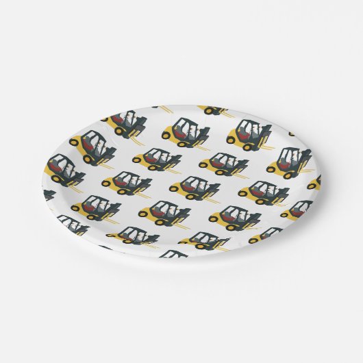 Gabelstapler Pappteller (Schrägansicht)