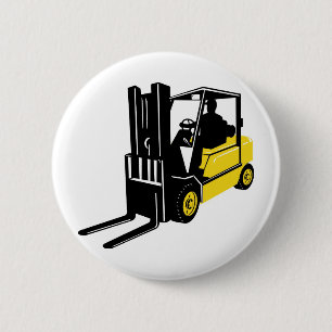 Gabelstapler Retro Button