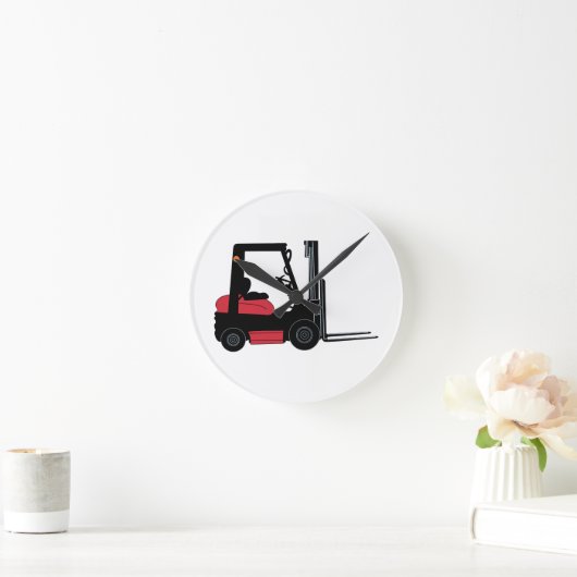 Gabelstapler Runde Wanduhr (Zuhause)