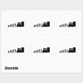 Gabelstapler Runder Aufkleber (Blatt)