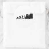 Gabelstapler Runder Aufkleber (Tasche)