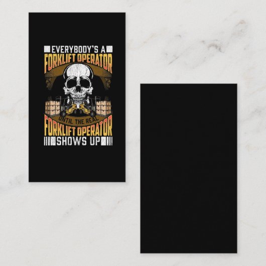 Gabelstapler-Spaß Visitenkarte (Vorne/Hinten)