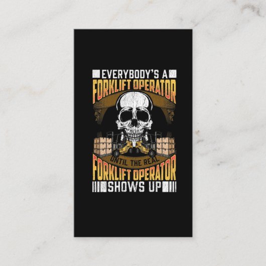 Gabelstapler-Spaß Visitenkarte (Vorderseite)