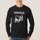 Gabelstapler-Stapler Bierflasche T-Shirt (Vorderseite)