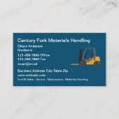 Gabelstapler und Materialtransportausrüstung Visitenkarte (Vorderseite)