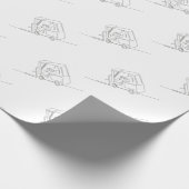 Gabelstapler-ununterbrochene Linie Geschenkpapier (Ecke)