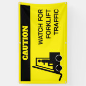Gabelstapler Vorsicht Banner (Vertikal)