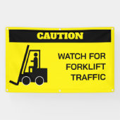 Gabelstapler Vorsicht Banner (Horizontal)