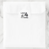 Gabelstapler wie 4 mit King Driver Gift Runder Aufkleber (Tasche)