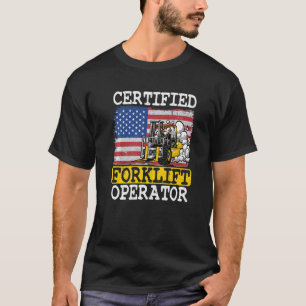 Gabelstapler-zertifizierter Gabelstapler T-Shirt