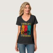 Gabelstapler-zertifizierter Gabelstapler T-Shirt (Vorderseite Vollansicht)