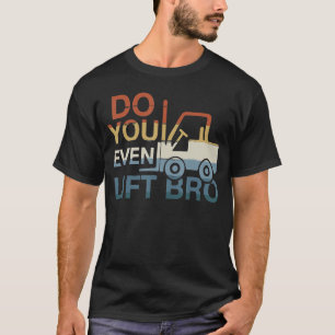 Gabelstapler-zertifizierter Hubstapler-Retro T-Shirt
