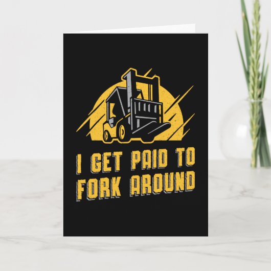 Gabelstaplerbetreiber Ich erhalte die Bezahlung fü Karte (Vorderseite)