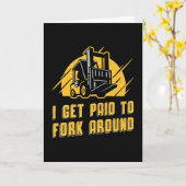 Gabelstaplerbetreiber Ich erhalte die Bezahlung fü Karte (Gelbe Blume)