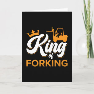 Gabelstaplerbetreiber King of Forking Driver Worke Karte