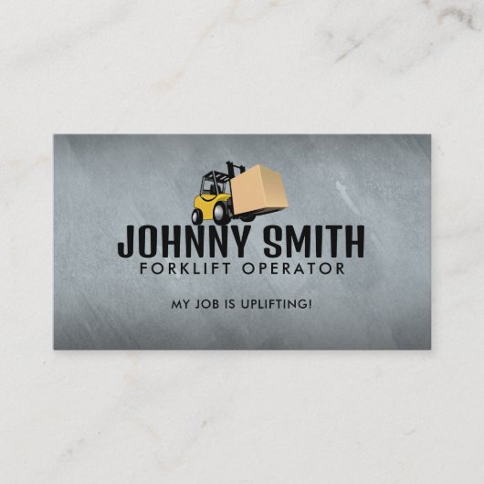 Gabelstaplerbetriebskarten Visitenkarte (Vorderseite)