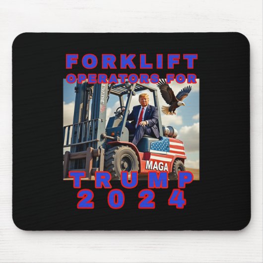 Gabelstaplerfahrer für Trump  Mousepad (Vorne)