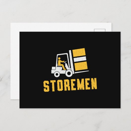 Gabelstaplerfahrer Postkarte (Vorne/Hinten)