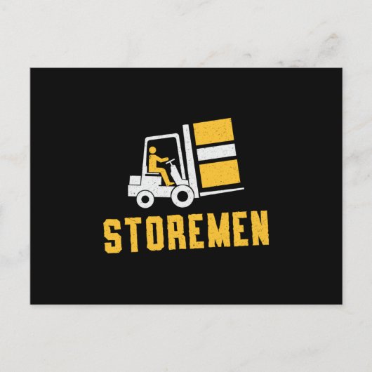 Gabelstaplerfahrer Postkarte (Vorderseite)