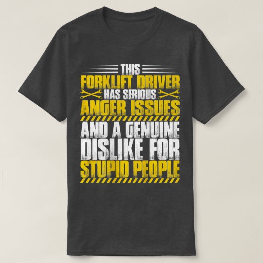 Gabelstaplerfahrer: Probleme mit dem Gabelstaplert T-Shirt (Design vorne)