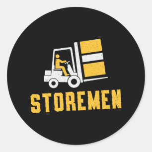 Gabelstaplerfahrer Runder Aufkleber