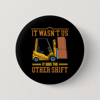 Gabelstaplerfahrer Vatertag Lustiger Gabelstapler Button