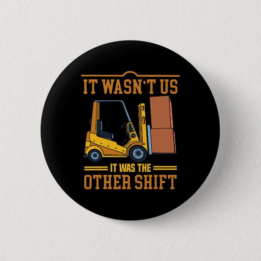 Gabelstaplerfahrer Vatertag Lustiger Gabelstapler Button (Vorderseite)