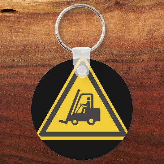Gabelstaplerfahrer Vorsicht Schlüsselanhänger (Vorderseite)